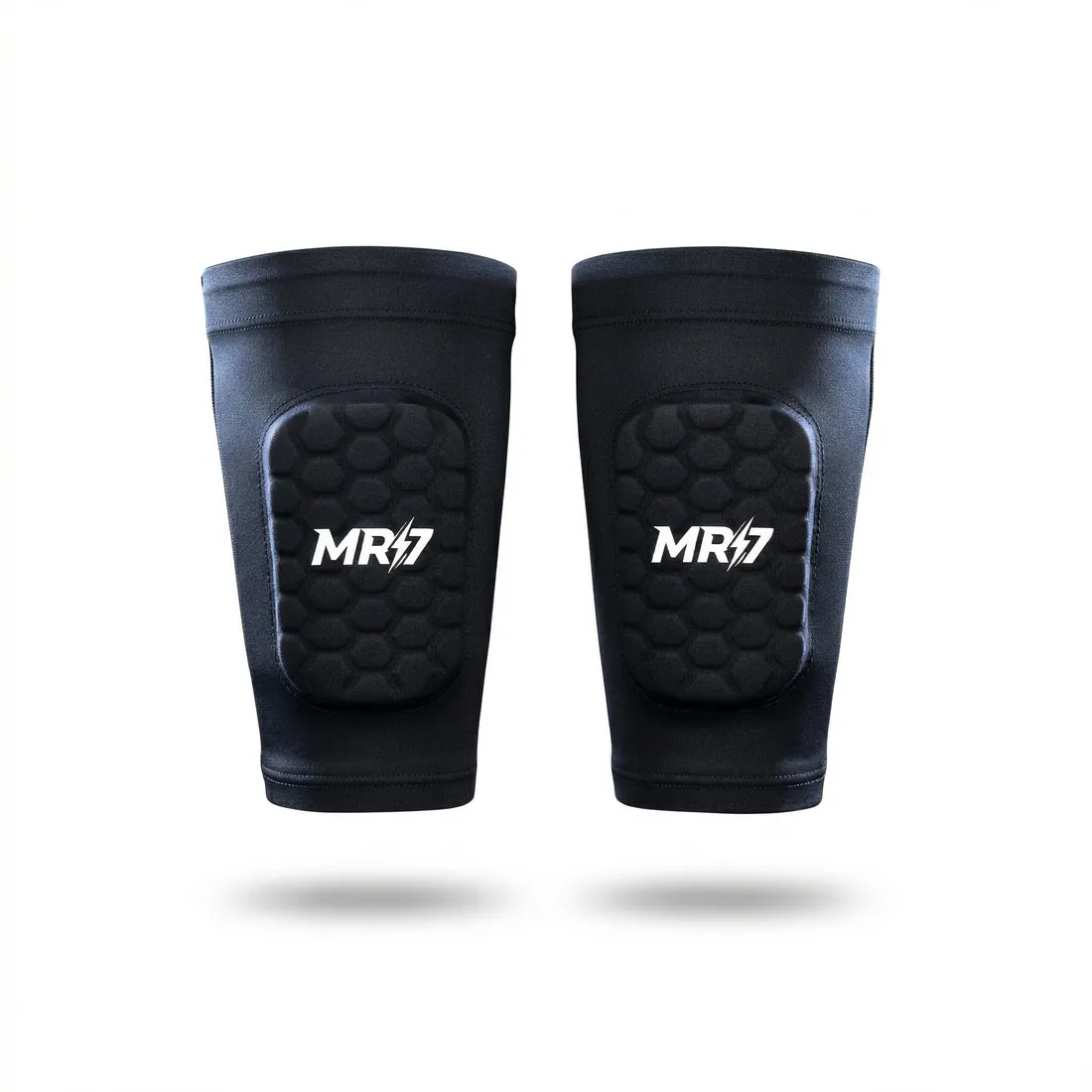 Pair of black MR7 Stealth Pro shin pads